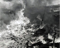 Burning of Shantyville, Attribution: Cleveland Press Archives, Cleveland State Universtiy
