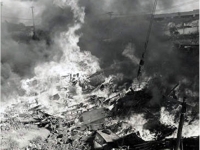 Burning of Shantyville, Attribution: Cleveland Press Archives, Cleveland State Universtiy
